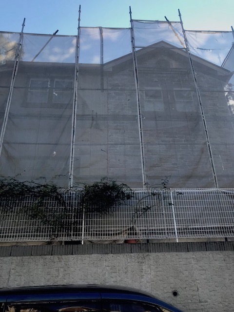 外壁塗装　横浜　足場工事